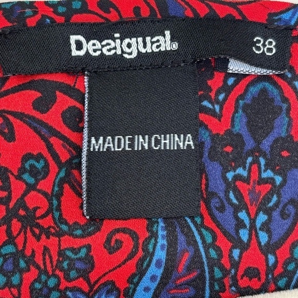 Desigual “Sigrid” sleeveless midi/ maxi patterned dress with ruffles & tassels! - Picture 5 of 9